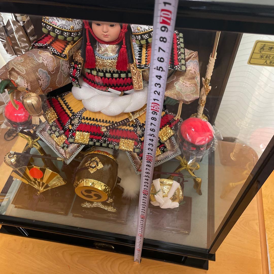 東京久月　五月人形 と豪華な装飾　オルゴール付きのケース　未使用お手入れセット付