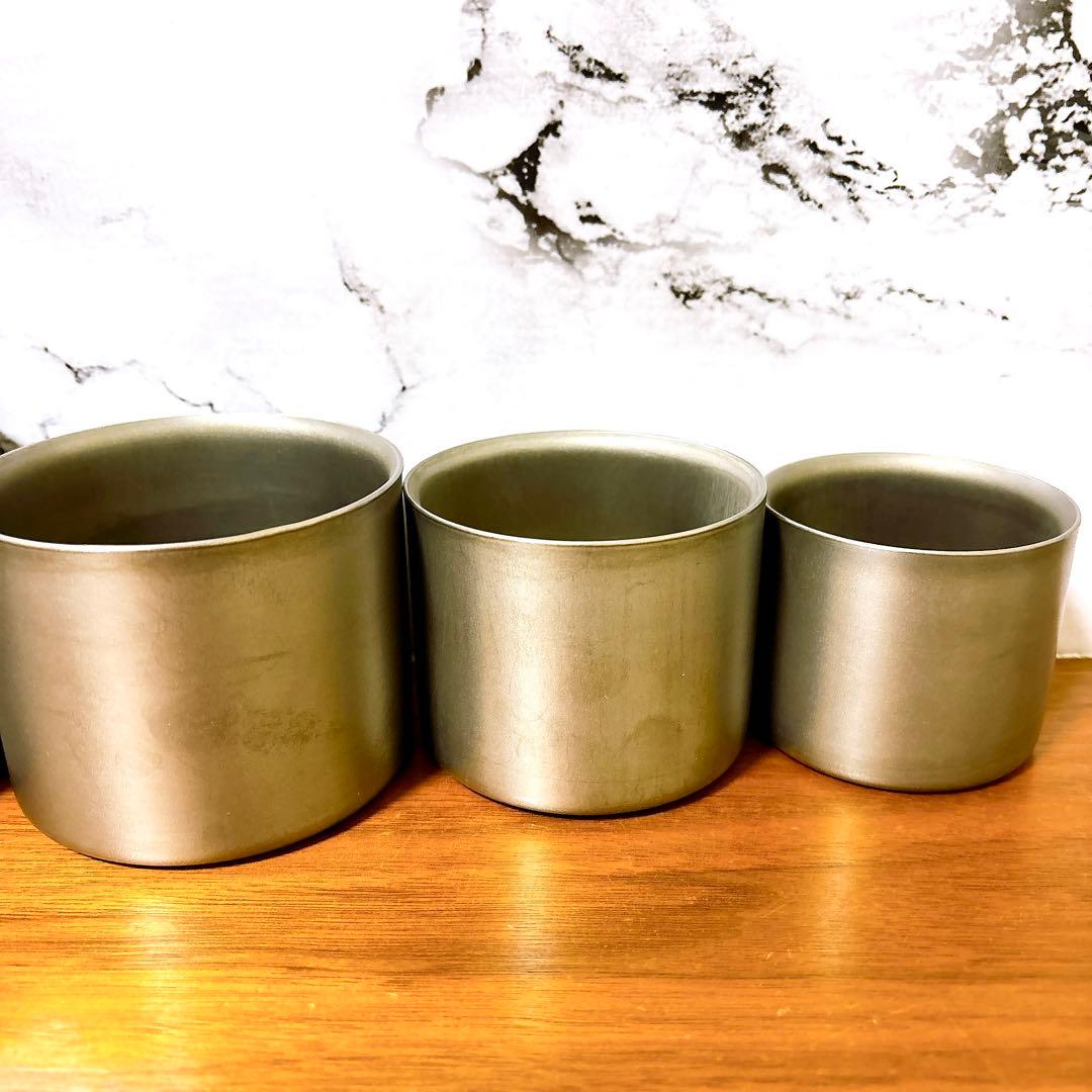 希少 廃盤品  peakスタッキングチタンマグ 雪峰 セット売り