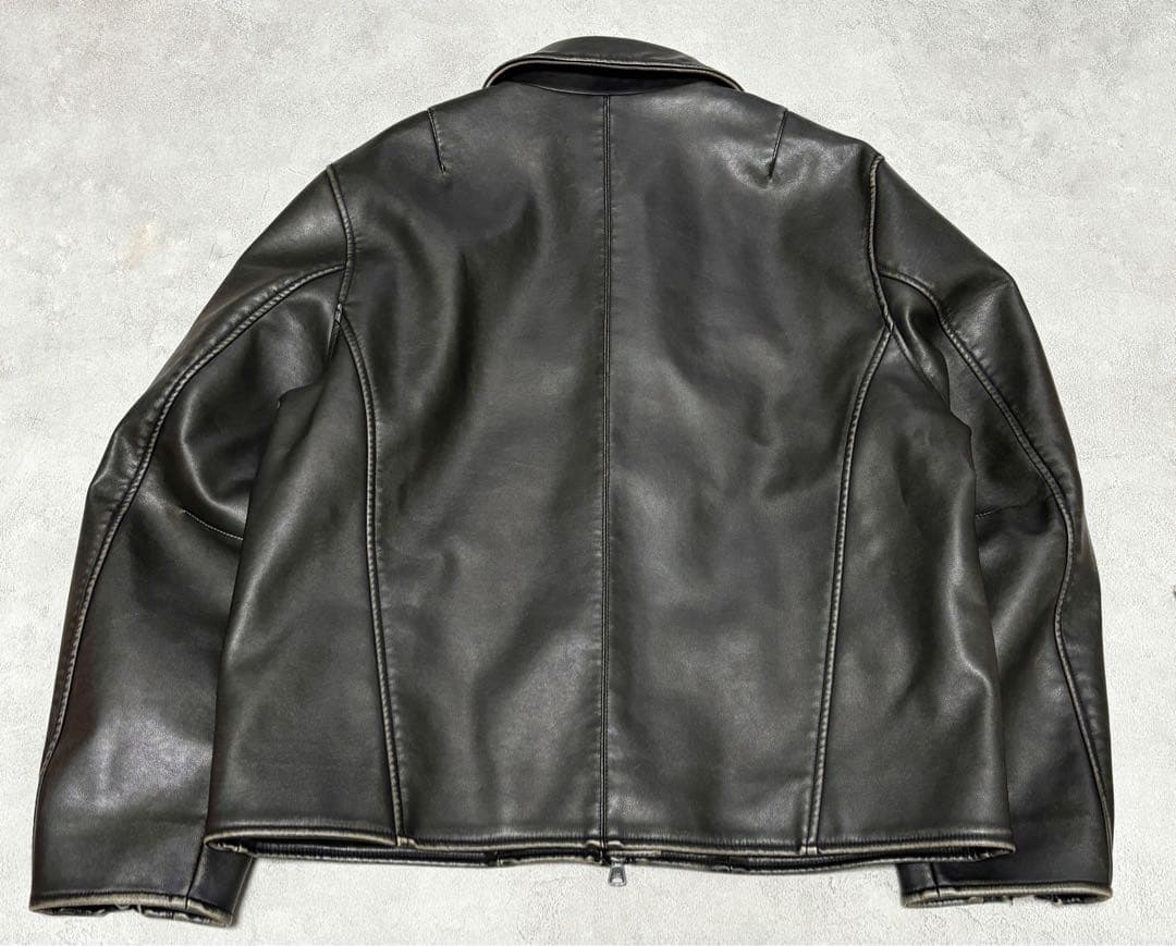 MICHIXSLY F／LEATHER ジャケット ミチスライ フェイクレザー