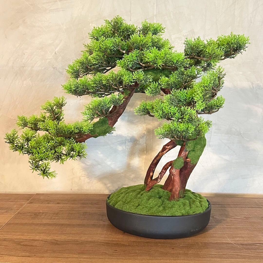 フェイクグリーン松盆栽人工観葉植物インテリア卓上置物装飾品ガーデニング