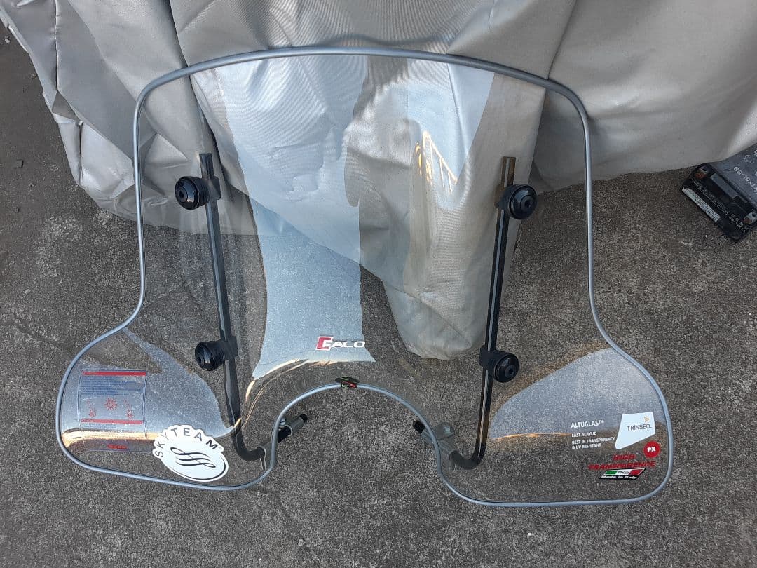 ベスパ PX系用　FACO製　ロングスクリーン　透明　美品　イタリア製