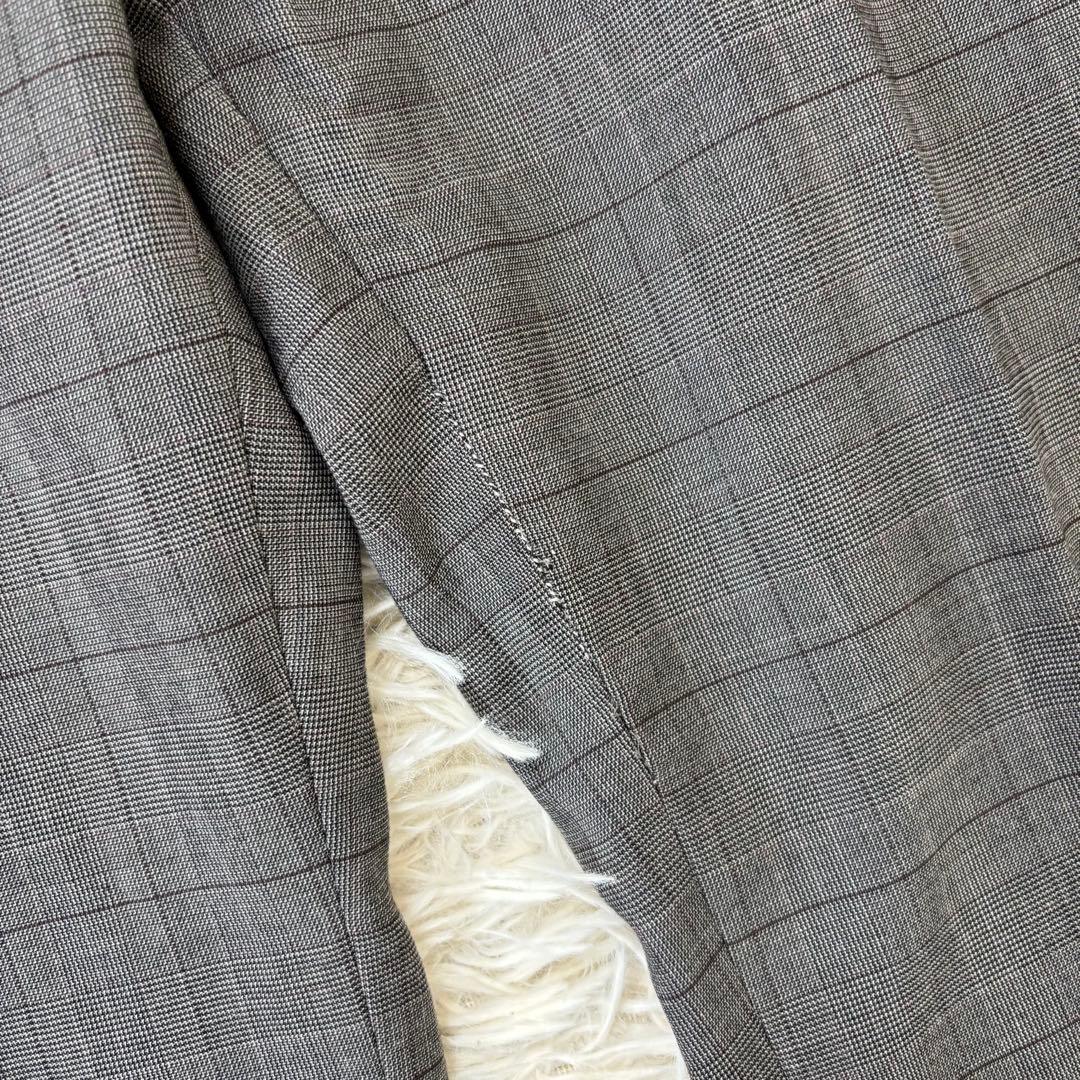 美品　SUIT SELECTスーツ　3点セット　グレーチェック　春夏対応11号