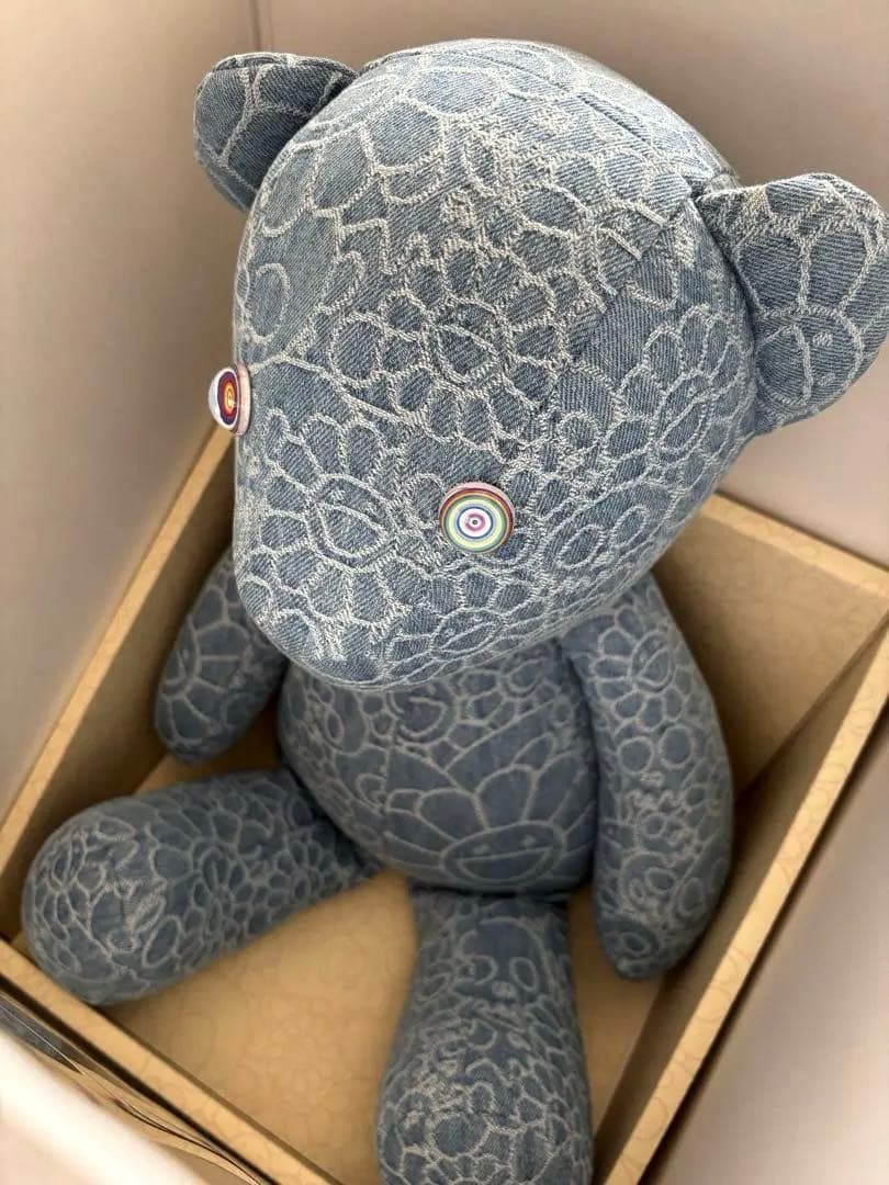 村上隆 Flower Skull Bear ぬいぐるみ デニム カイカイキキ