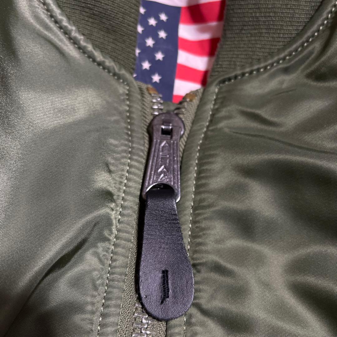 アルファインダストリーズ MA-1 フライトジャケット グリーン　オレンジ　限定