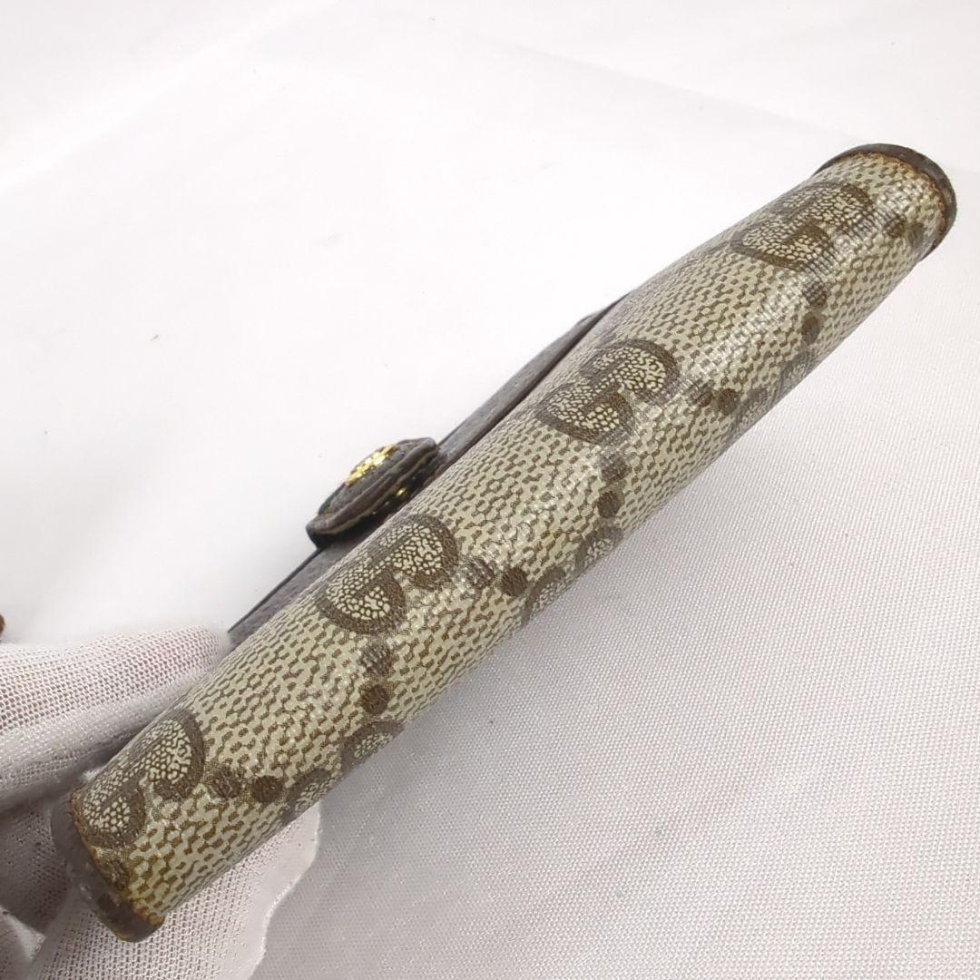 【良品】GUCCI グッチ GG柄 シェリーライン 二つ折り 財布 ヴィンテージ