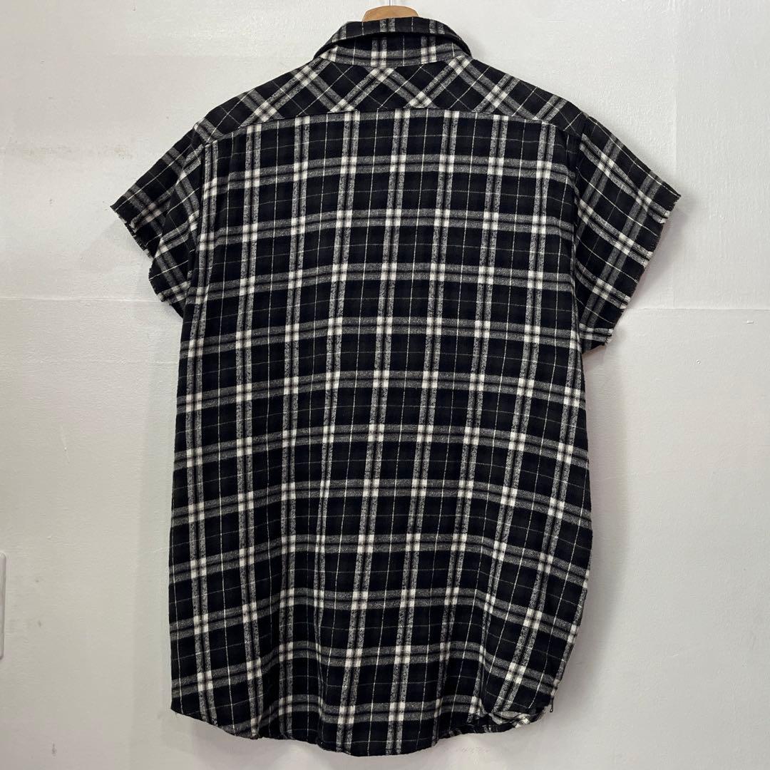 FEAR OF GOD 3rd カットオフ 半袖チェックシャツ サイズL