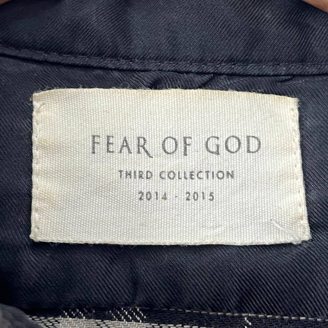 FEAR OF GOD 3rd カットオフ 半袖チェックシャツ サイズL