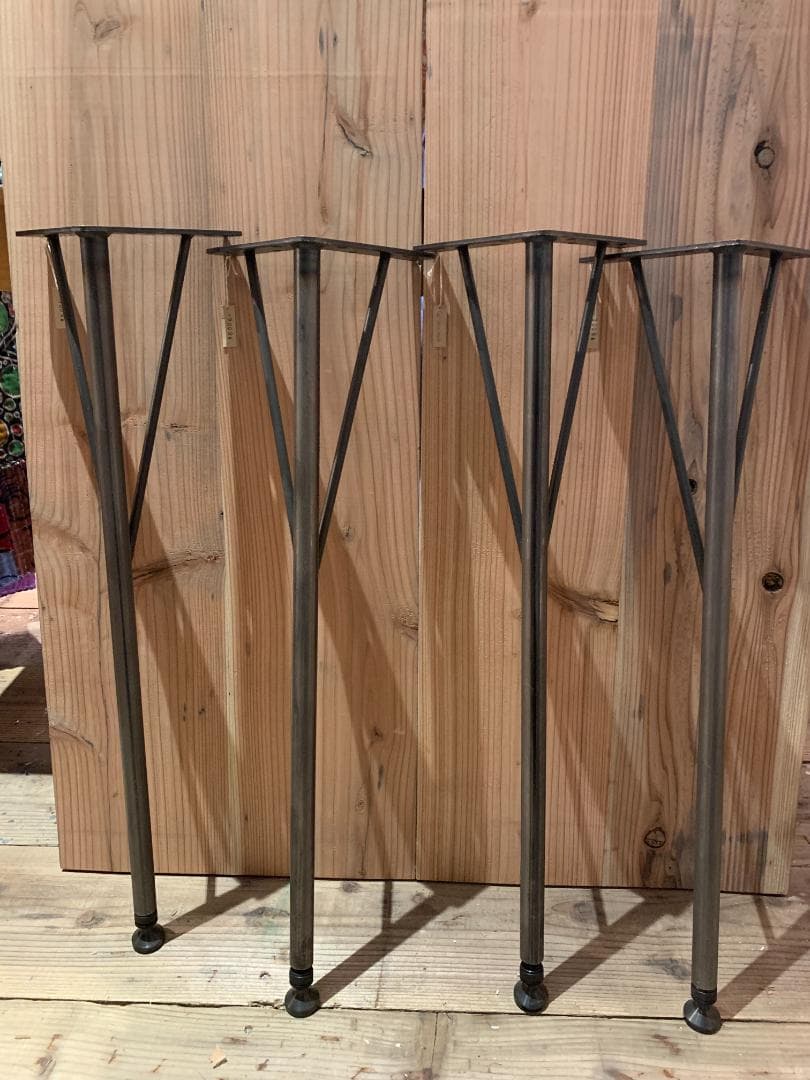 テーブル　ストレートアイアンレッグ　４本セット