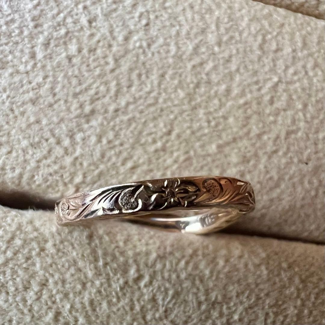 MAILE K18PG ウェーブハーフエタニティリング