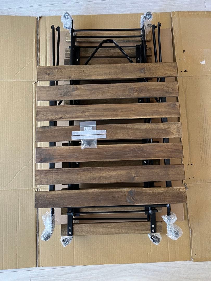 山善 ガーデンテーブル3点セット 折りたたみ バルコニー カフェ アカシア天然木