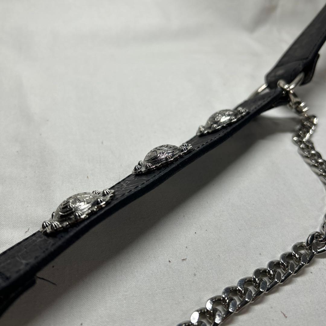 TORNADOMART 本革　コンチョ　スタッズ　ウエスタン　ベルト　レザー　黒