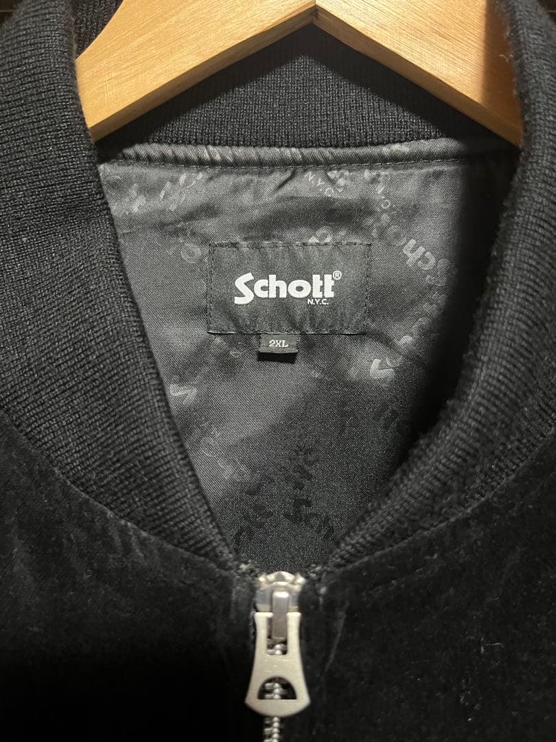 schott ショットスーベニア　キスマークパンサー　スカジャン 2XLブラック