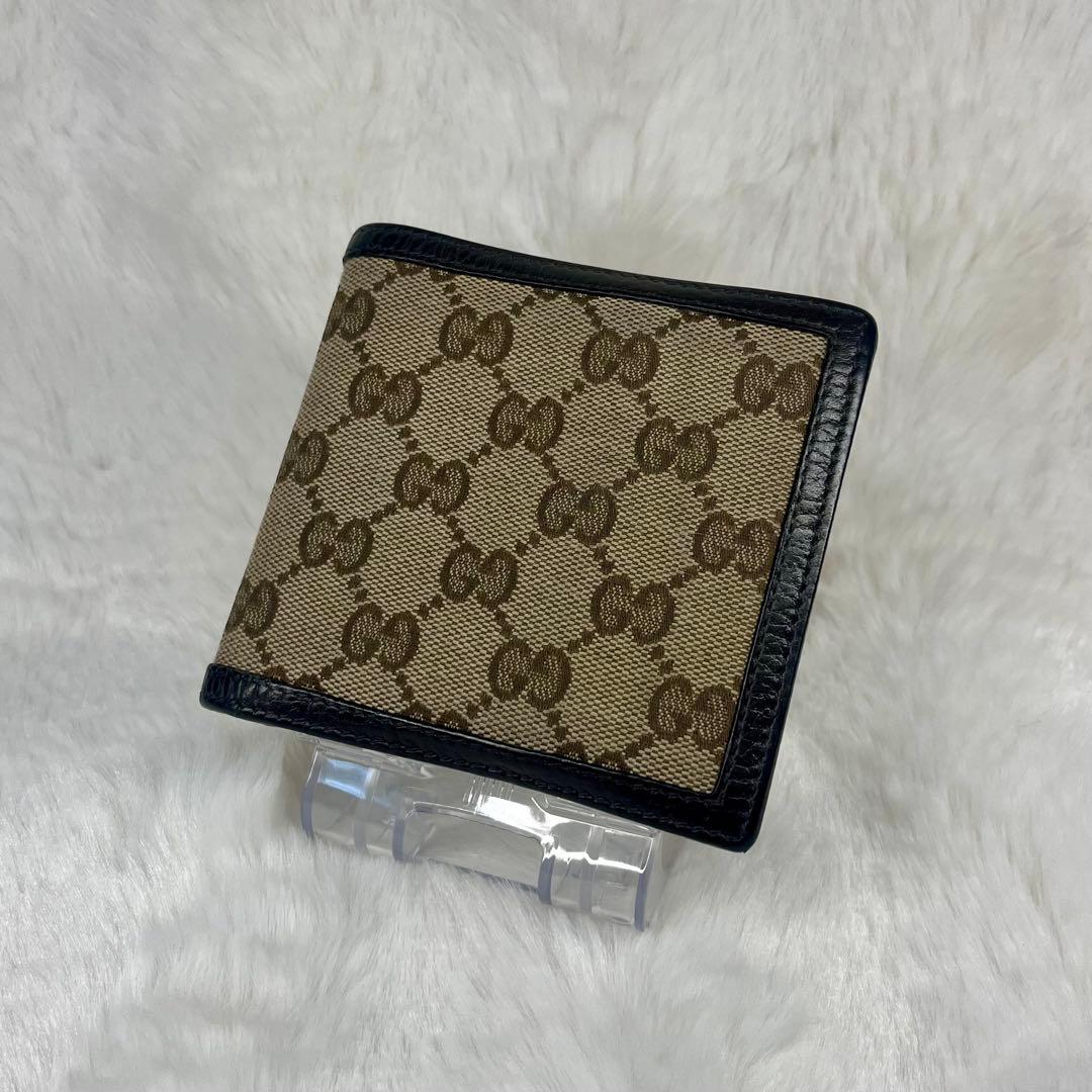 【極美品】GUCCI GGパターン 二つ折り財布