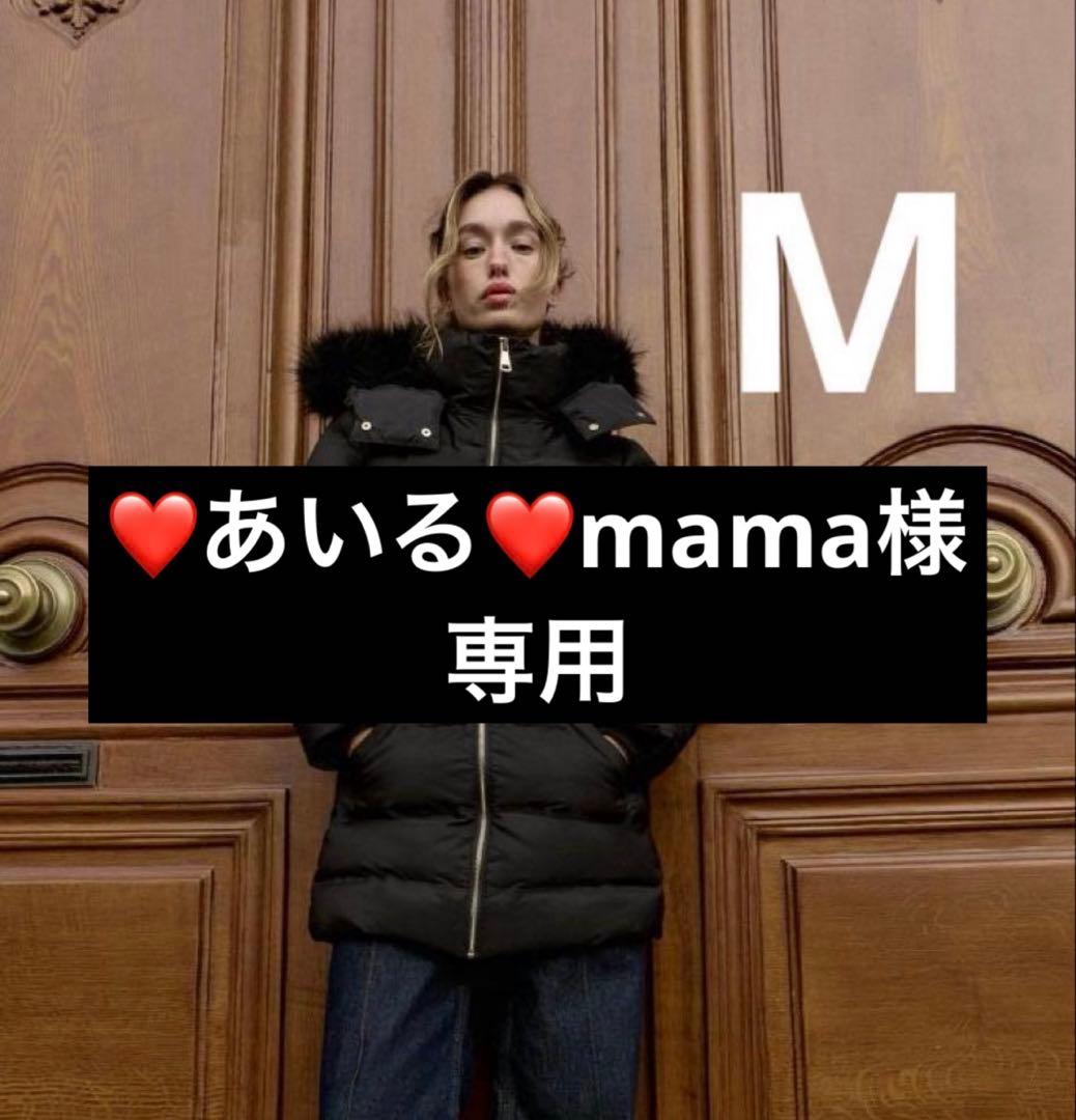 ❤️あいる❤️ mama撥水ウィンドブレーカーフード付きダウンジャケット M
