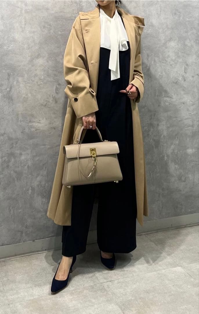 ジョーゼットジャージー Vネックオールインワン