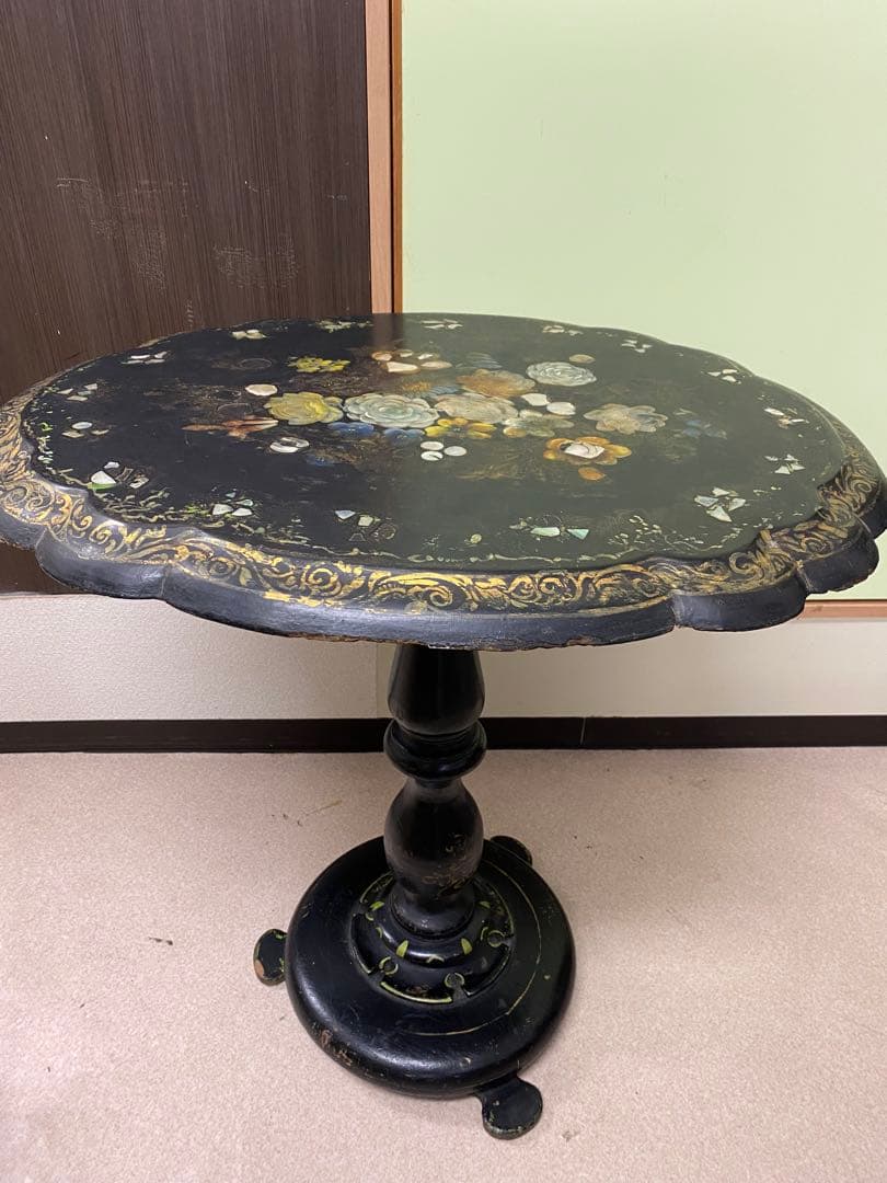 3-1538 アンティーク　ティルトップテーブル