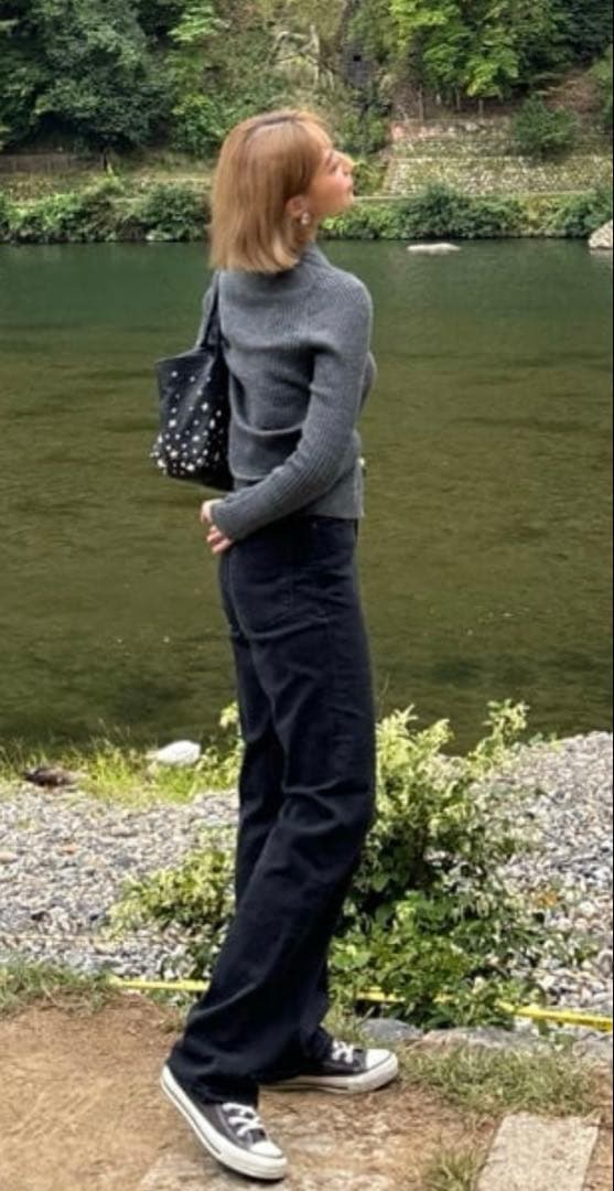 YANUK ヤヌーク　LEA レア　ボーイズストレート 　OBK 22 ブラック