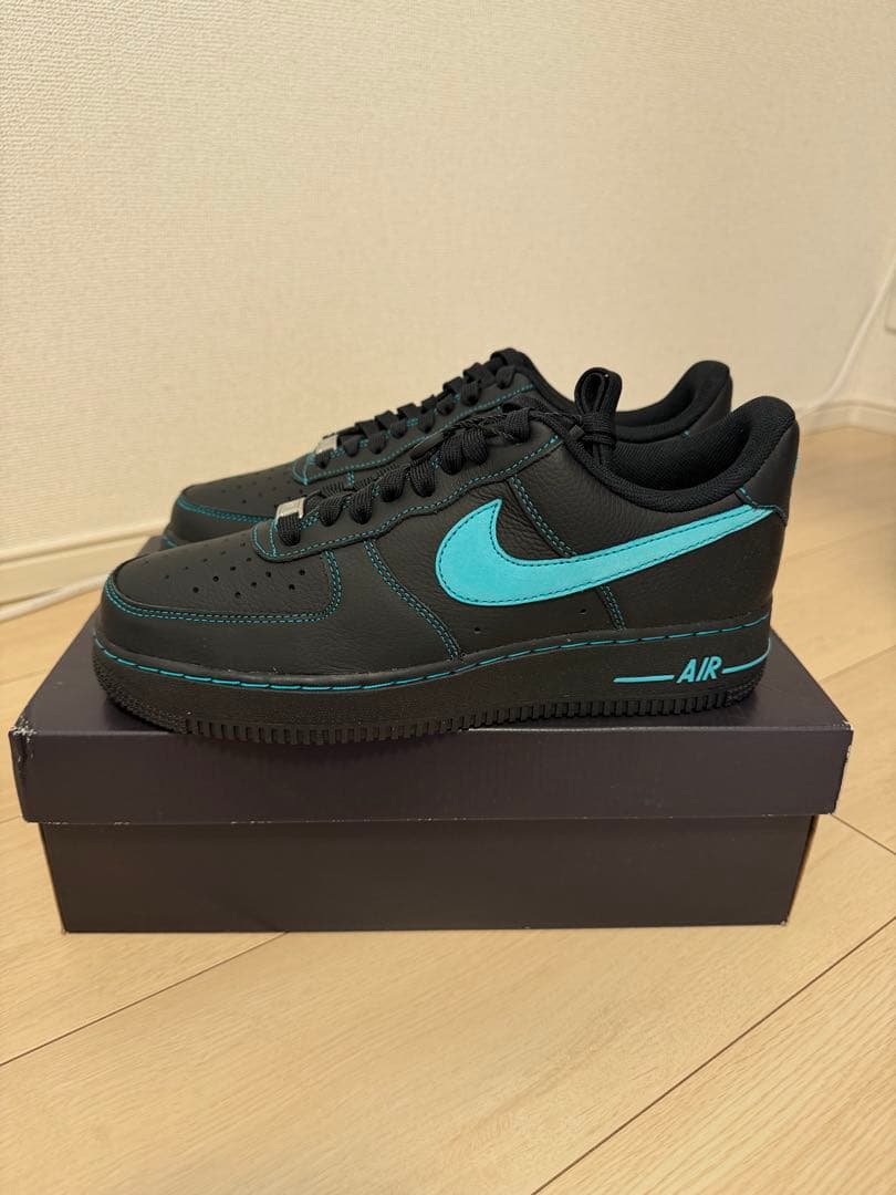 靴 Nike Air Force 1 Low Black Tiffany 26cm