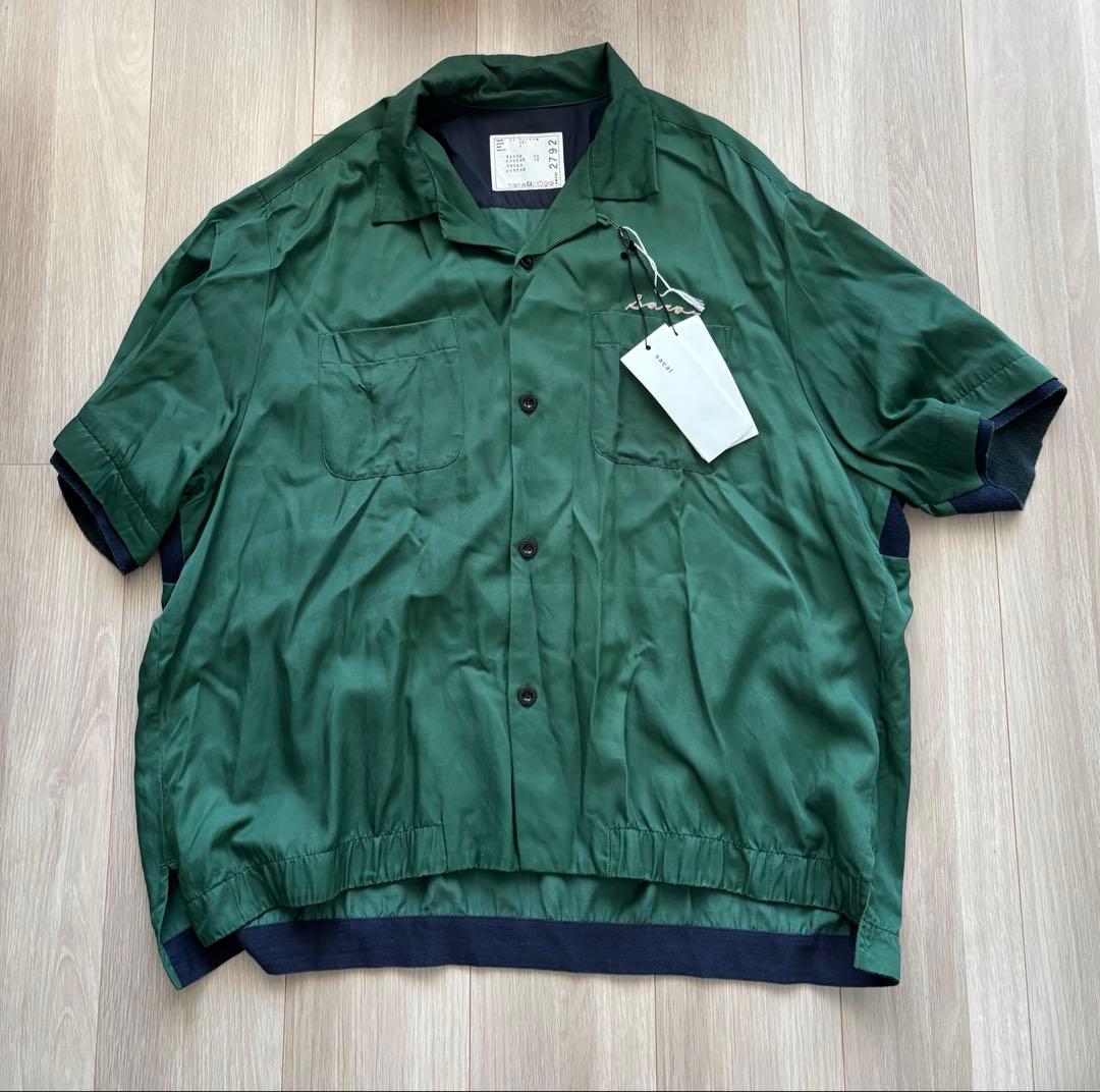 sacai Cotton Twill Bowling Shirt サカイ