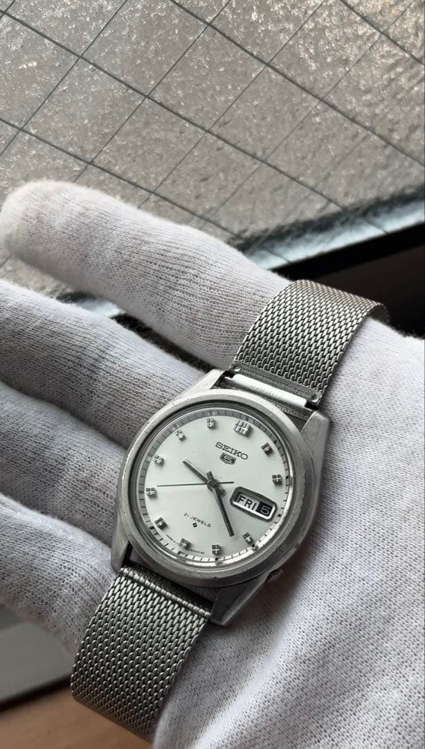 SEIKO 5 ⭐️自動巻き ⭐️ヴィンテージ ⭐️シルバーダイヤル ⭐️最安値