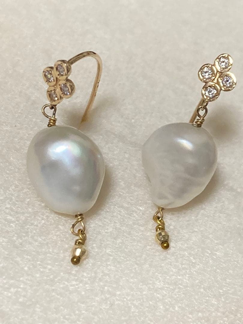 n*n様 アガット　k10 ピアス　真珠