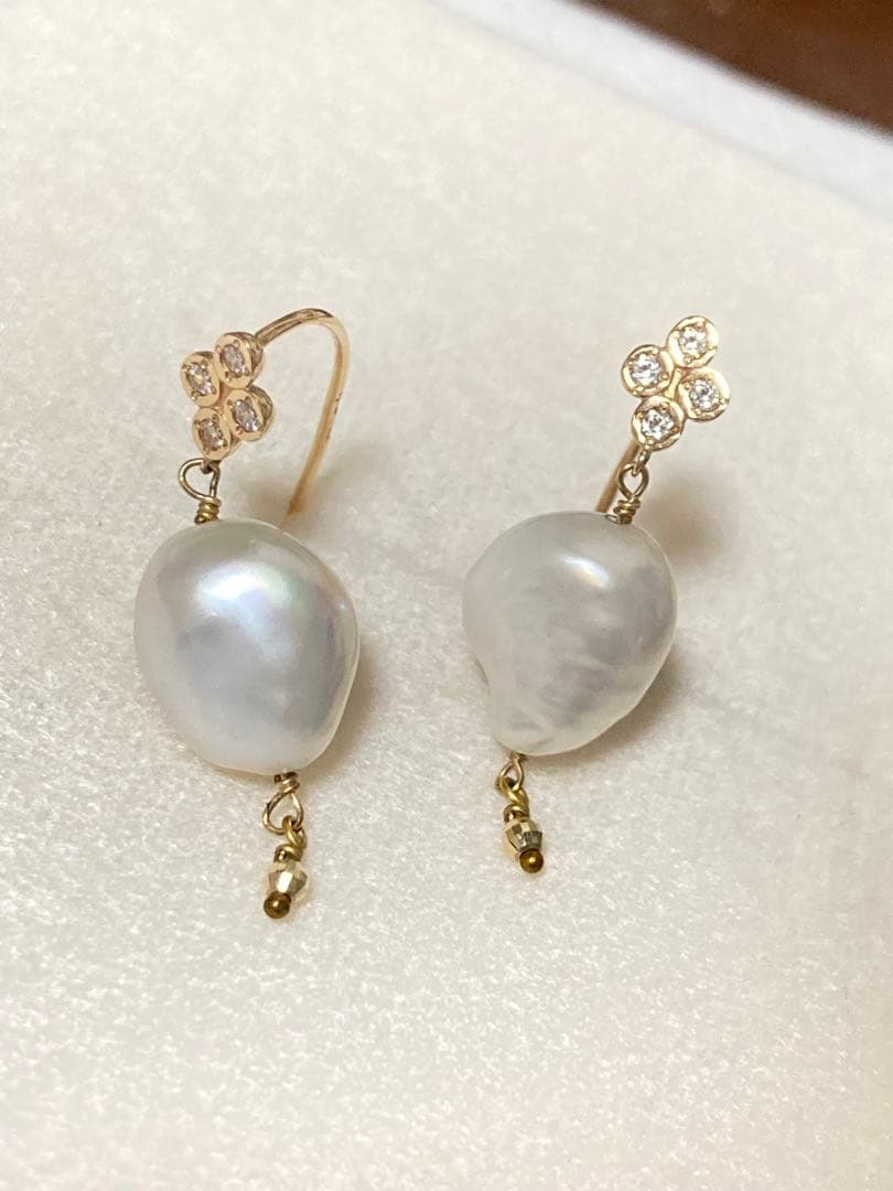 n*n様 アガット　k10 ピアス　真珠