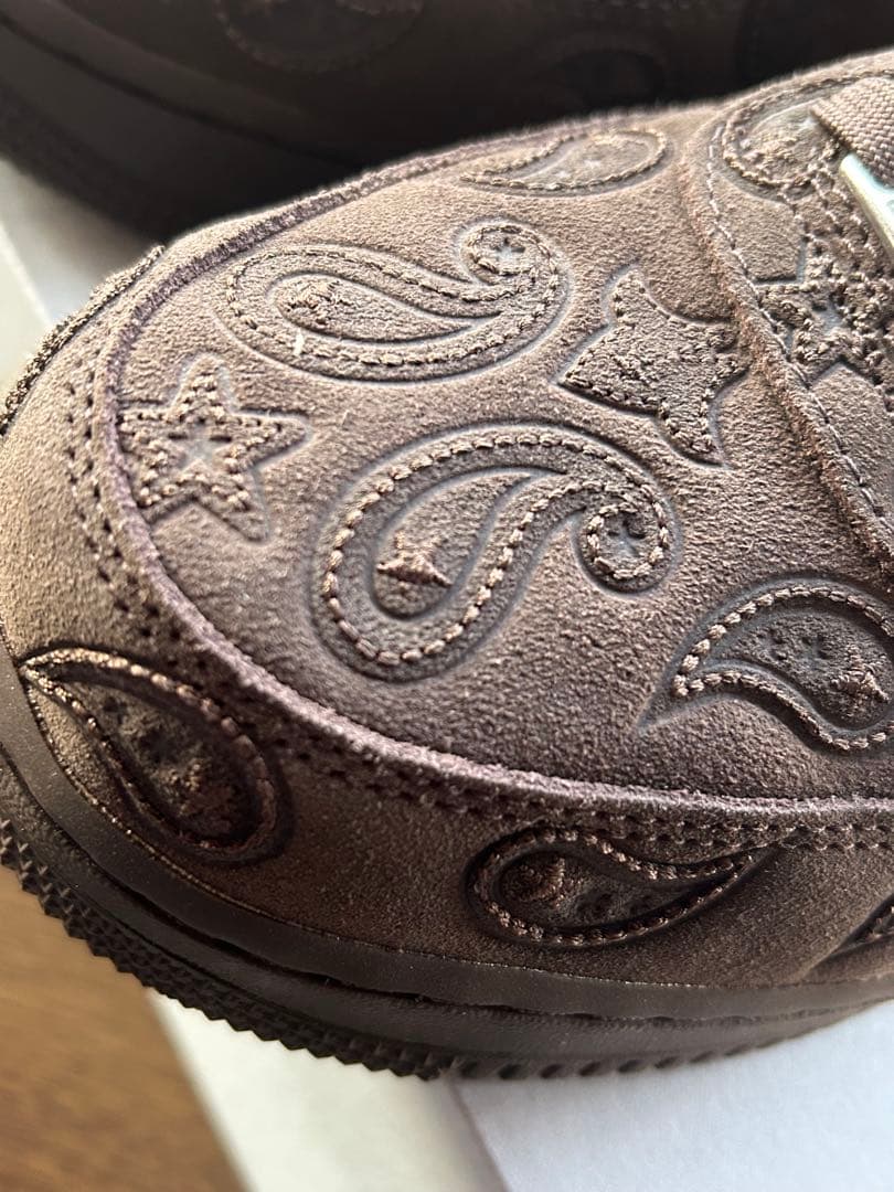 エアフォース1 バロックブラウン　ペイズリー刺繍スニーカー28cm 10インチ