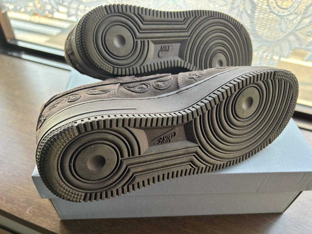 エアフォース1 バロックブラウン　ペイズリー刺繍スニーカー28cm 10インチ