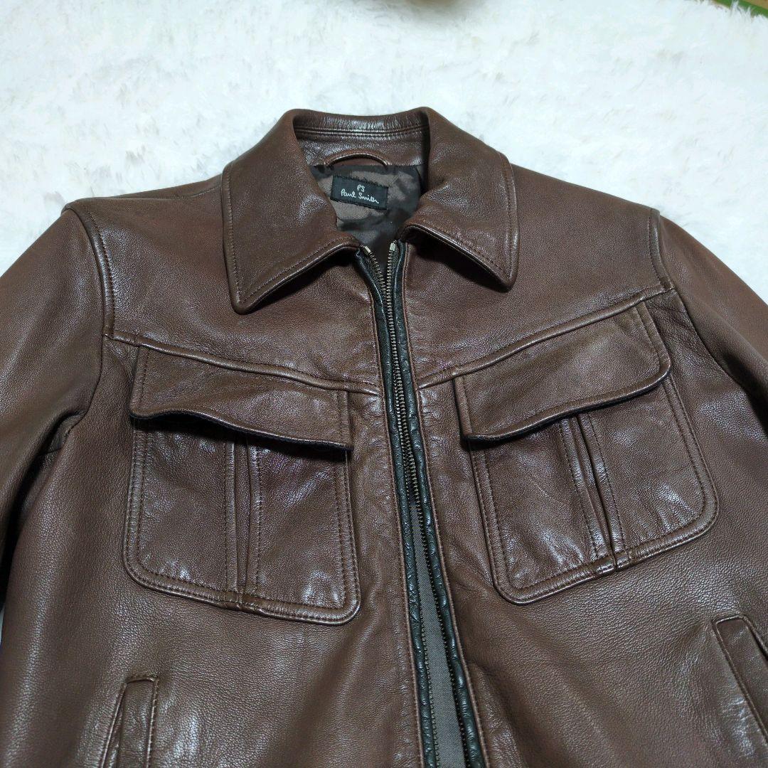 【美品】メンズ ポールスミス レザージャケット 皮ジャン　Paul Smith