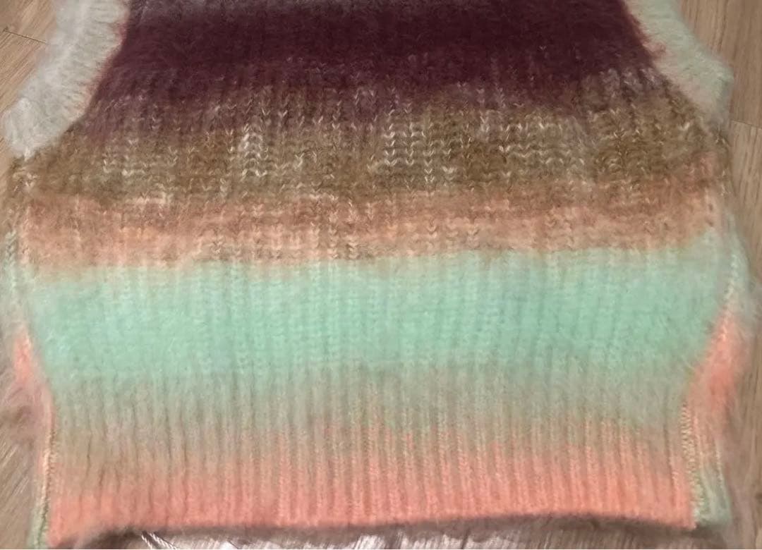 トップス PERVERZE Gradient Stripe Vest Pink