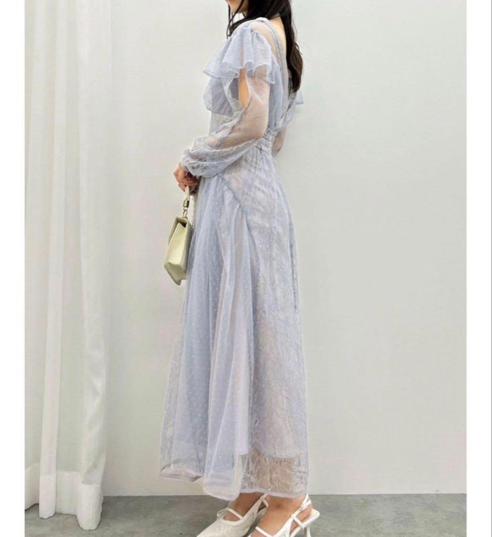 dazzlin オケージョンドレス　水色　斉藤渚さん着用