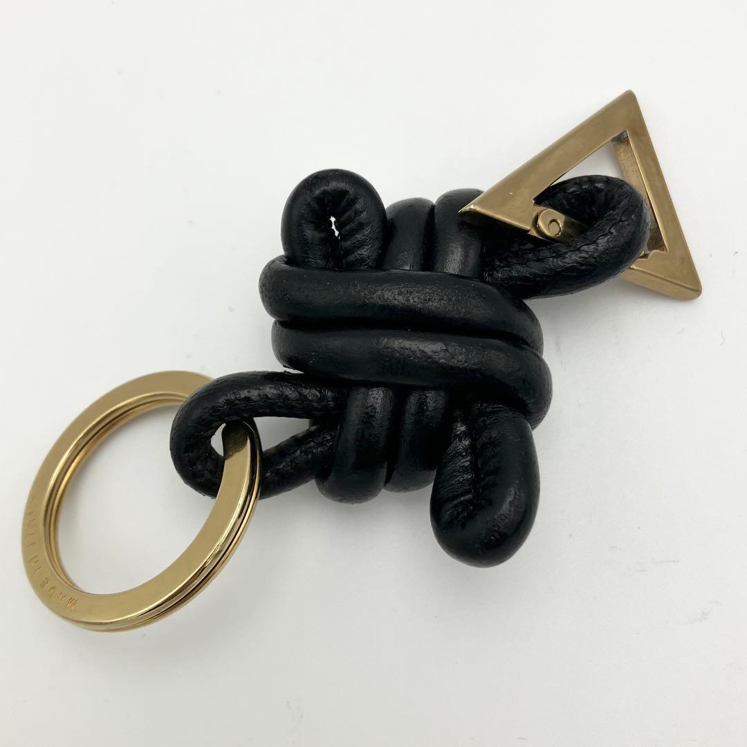ボッテガ キーリング キーホルダー トライアングル リング ゴールド金具 黒