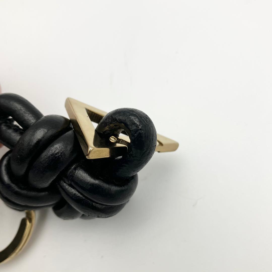 ボッテガ キーリング キーホルダー トライアングル リング ゴールド金具 黒