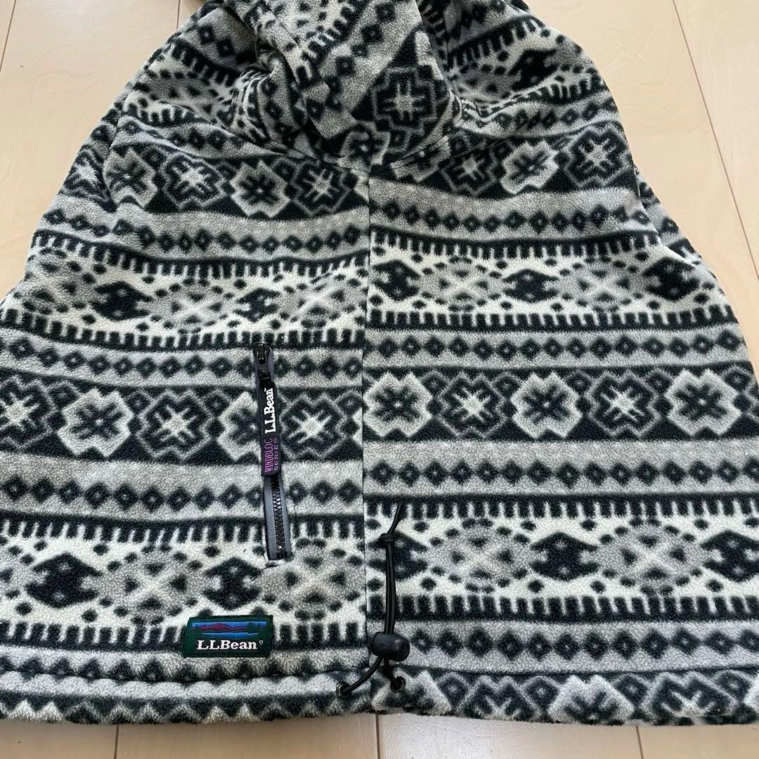 エルエルビーン フリース ハーフジップ ポーラテック プルオーバー 総柄