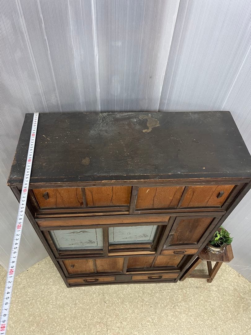 昭和　レトロ　食器棚　古家具　古道具　古民家　ヴィンテージ 木製　インテリア