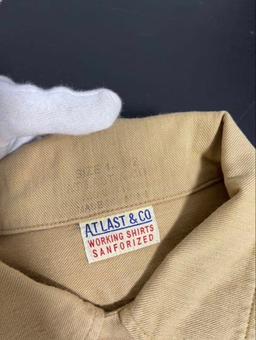 atlast&co butcher products オープンカラーワークシャツ