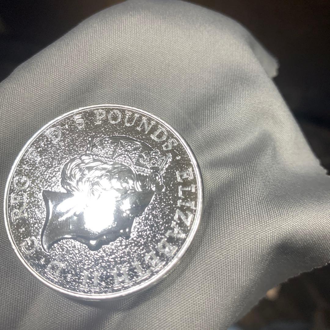 S3 純銀貨 2オンス クイーンズビースト　2016 ライオン・イングランド