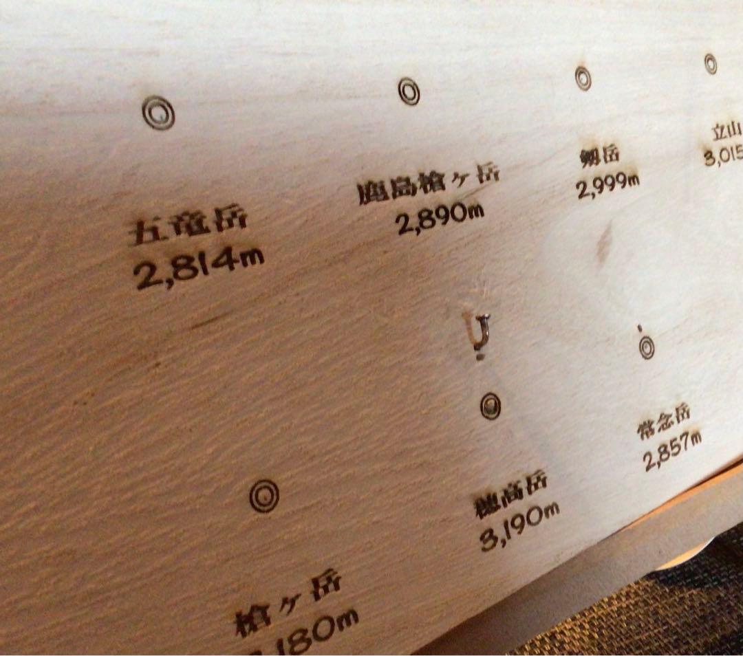 百名山バッチボード(約100cm×約29cm 厚み2cm)