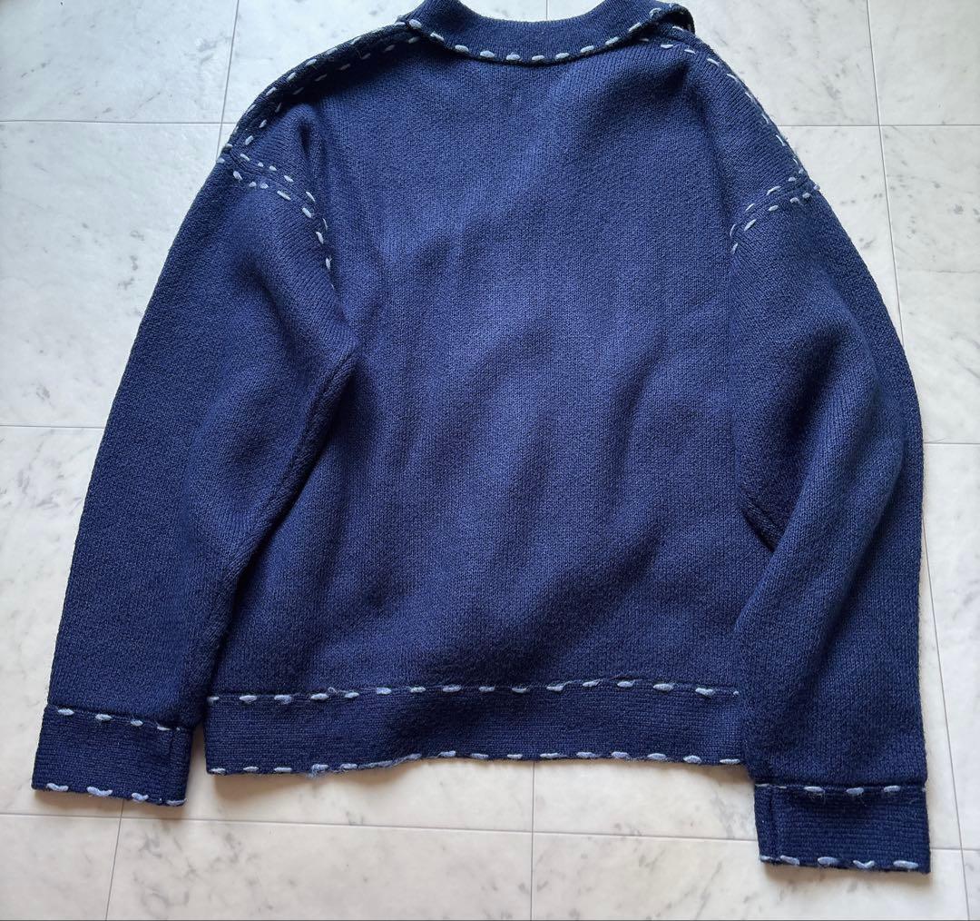 ジャーナルスタンダード　ハンドステッチブラッシュド カーディガン　ネイビー