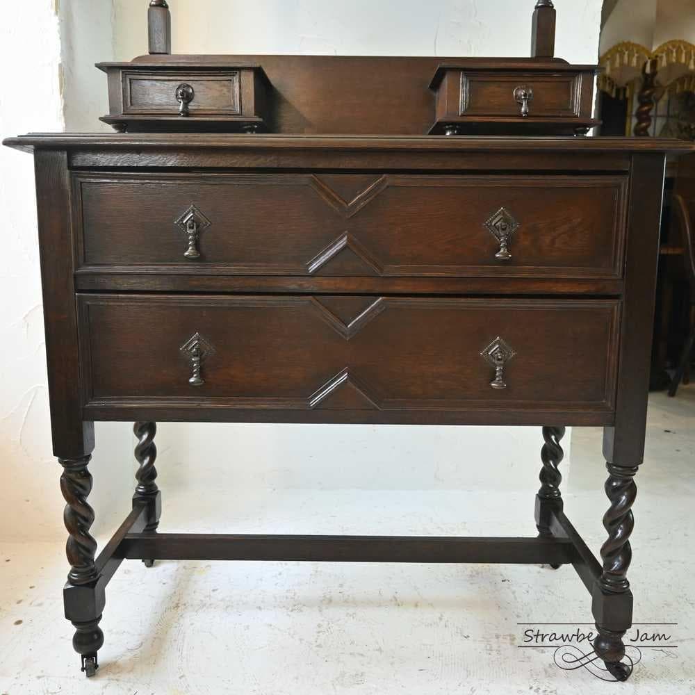 L3612-82 英国アンティーク オーク 化粧台 ドレッサー イギリス