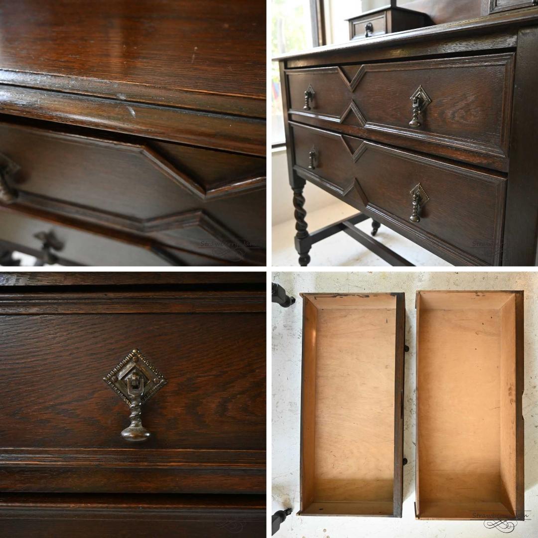 L3612-82 英国アンティーク オーク 化粧台 ドレッサー イギリス