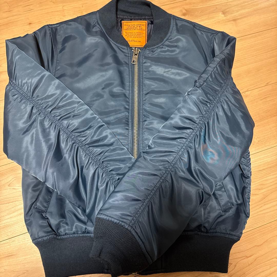 Schott RON HERMAN MA-1 ジャケット ネイビー