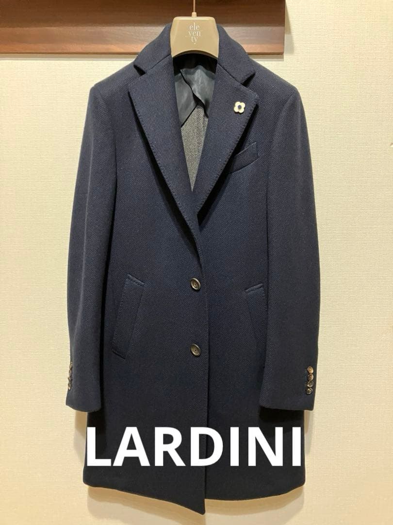 極美品✨LARDINI ネイビー チェスターコート