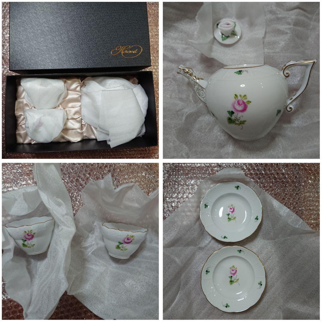 ウィーンの薔薇シンプル オリエンタルカップ&ソーサー ミニティーポット ヘレンド