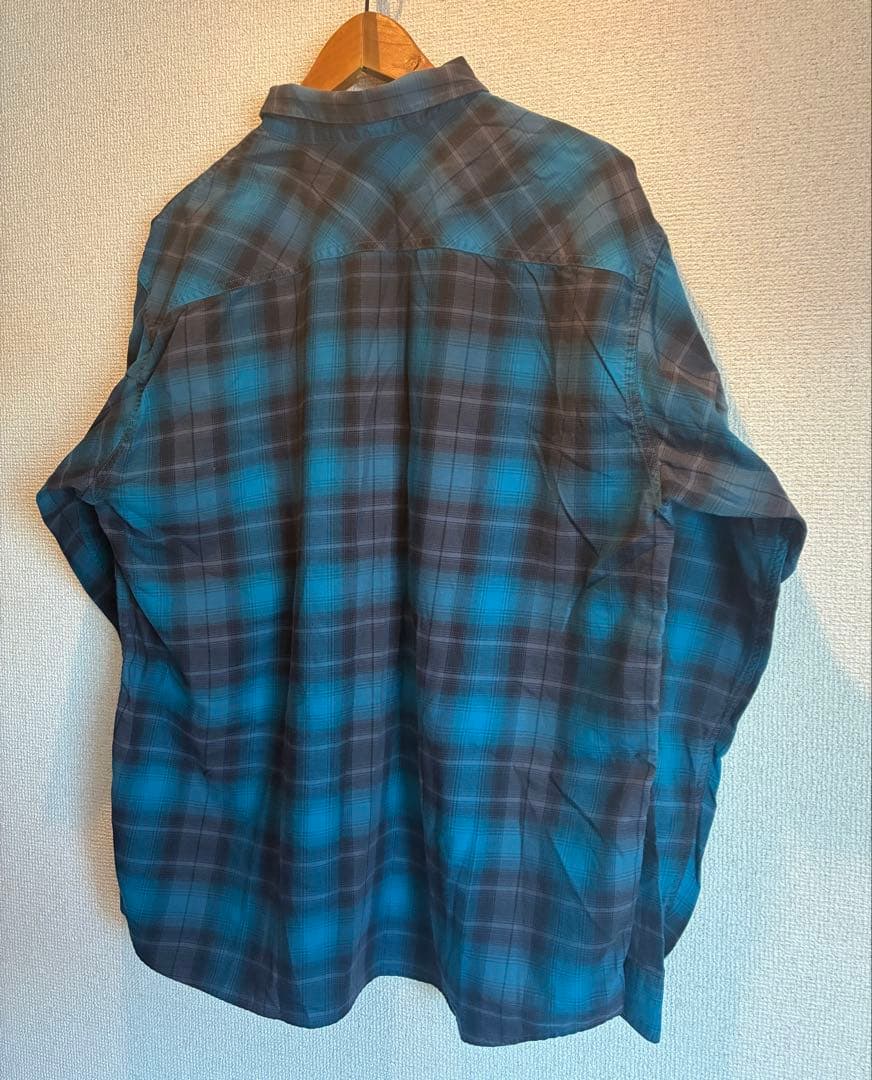 patagonia オンブレシャツ L ブルーxグレー パタゴニア