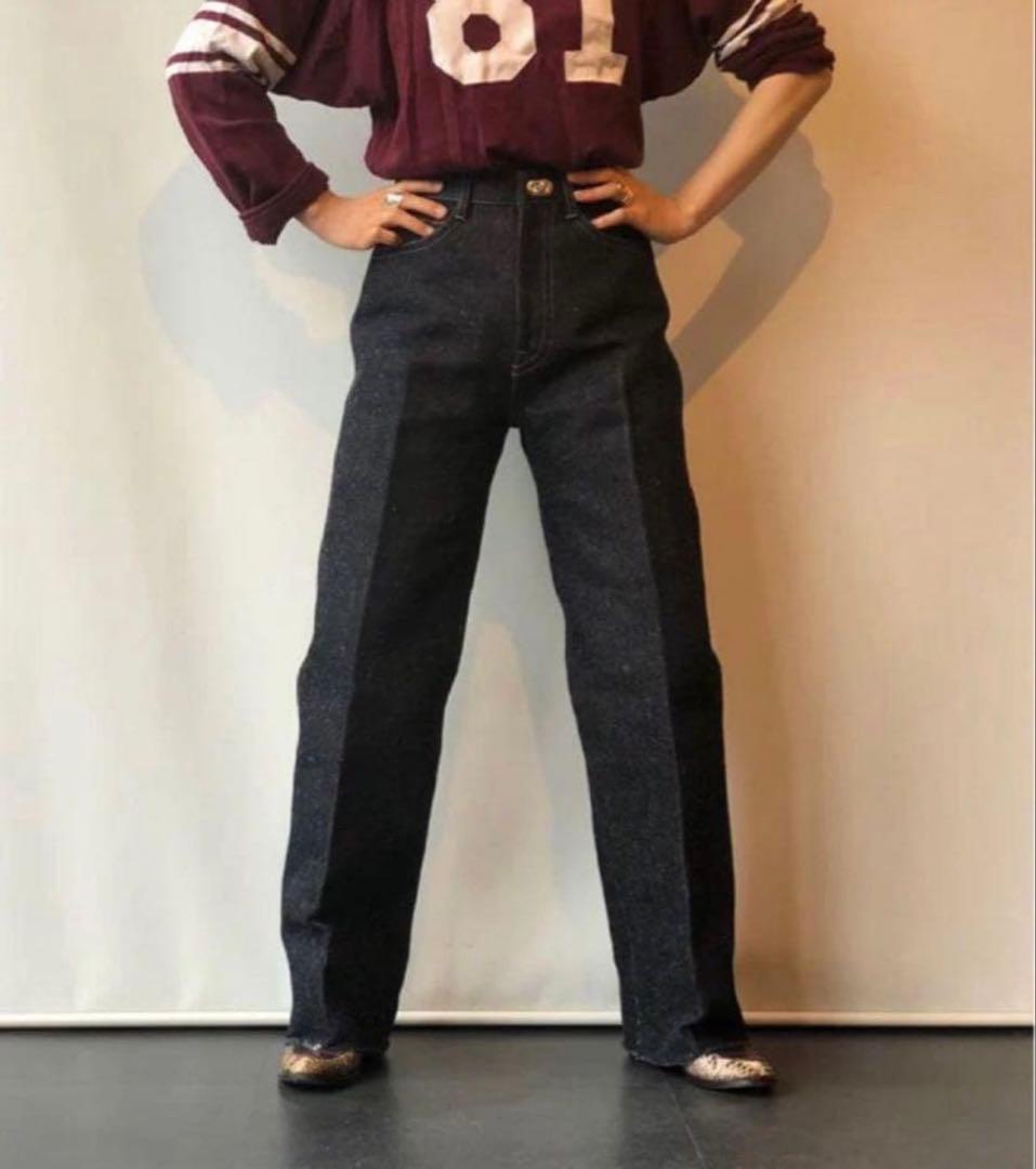 DENIM BONDING WIDE STRAIGHT PANTS フミカウチダ