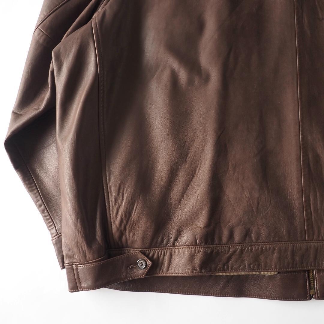 ラルフローレン　レザージャケット　本革　ビッグサイズ　ブラウン　美品