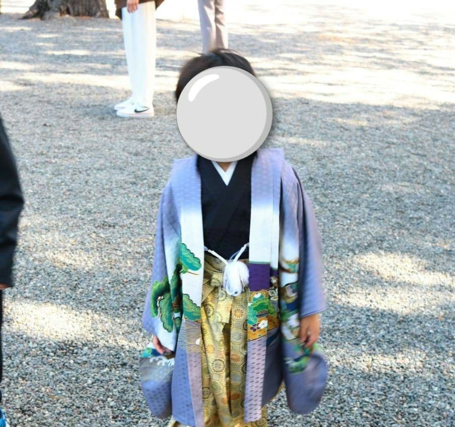 七五三　袴セット　男の子　5歳　収納に便利な化粧箱付き　送料込みメルカリ便