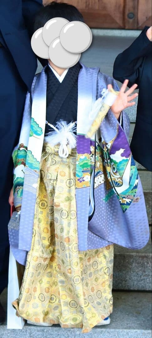 七五三　袴セット　男の子　5歳　収納に便利な化粧箱付き　送料込みメルカリ便
