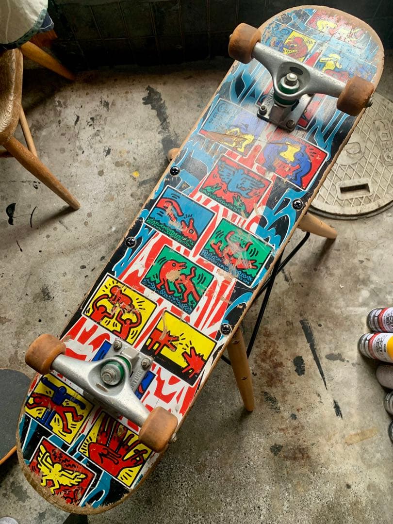 激レア　ビンテージ　キースへリング　スケートボード　スツール　チェア